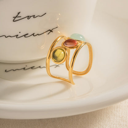 French palace style niche retro stainless steel adjustable ring accessories